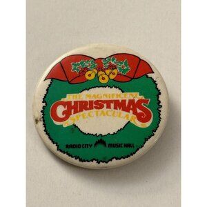 Vintage Radio City Music Hall Christmas Spectacular Button Pin PB5S